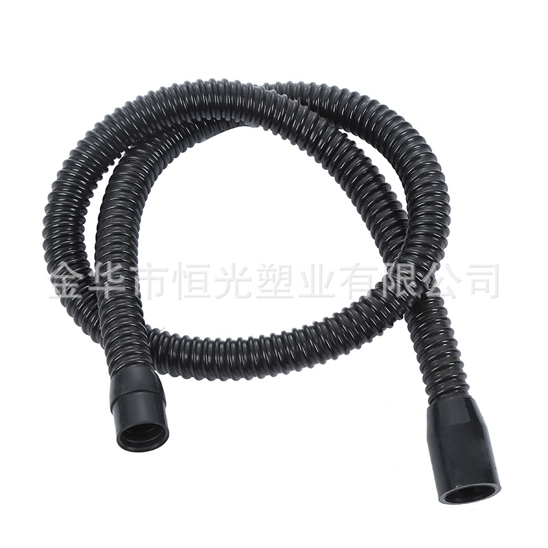 厂家供应 PVC缠绕软管 黑色呼吸机回路管 麻醉机回路管