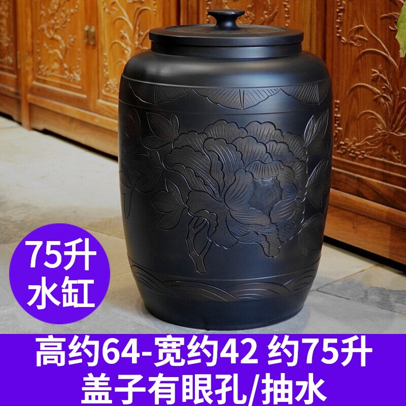 雲南建水紫陶茶缶密封セラミック茶缶大容量紫砂茶缶大型水缶米缶Chu Hang|undefined