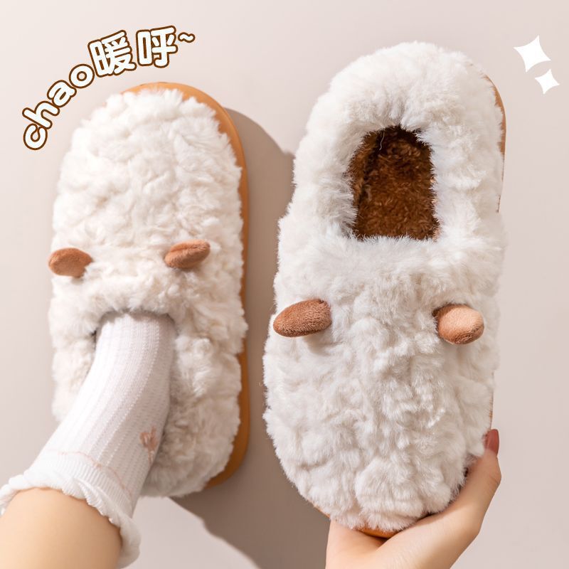 Men's Winter 2025 New Style Indoor Home Thick-Soled Non-Slip Warm Plush Slippers with a Stepping-On-Clouds Feel, Men's Closed-Back Cotton Shoes Men's Winter 2025 New Style Indoor Home Thick-Soled Non-Slip Warm Plush Slippers with a Stepping-On-Clouds Feel, Men's Closed-Back Cotton Shoes