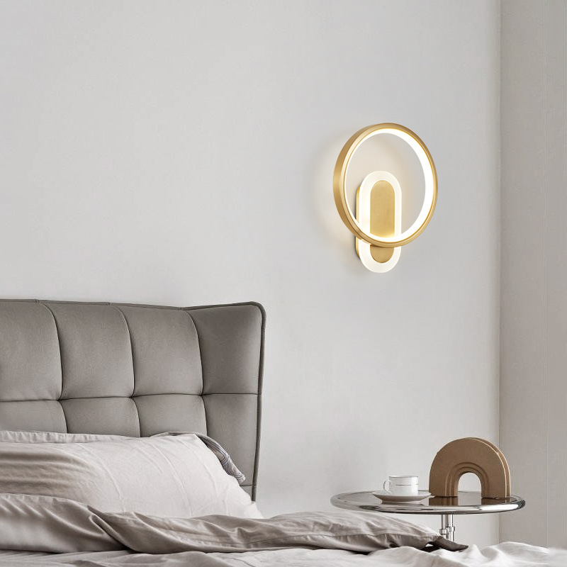 lámparas de pared lámparas de pared dormitorio escaleras posmodernas iluminación de fondo de pared luminarias de sala de estar pasillo lámpara de fondo de escaleras