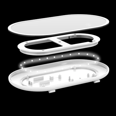 dimming Macaron color car co-pilot | Sun visor rearview mirror
