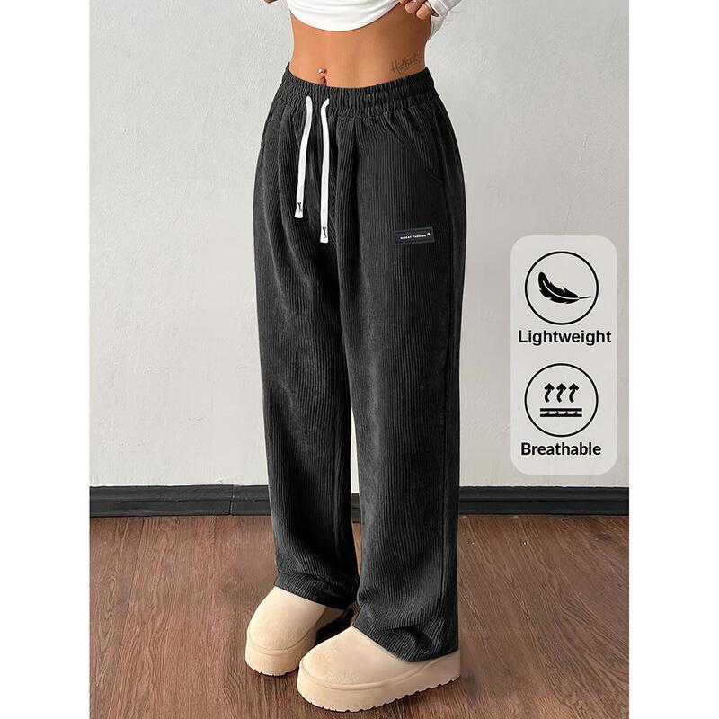 2025 Spring and Autumn New American Retro Trendy Brand Casual Pants for Women Cross-Border Foreign Trade Loose Trendy Cargo Long Pants