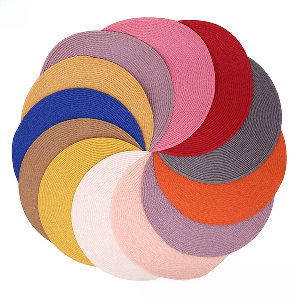 Amazon Plain hat Holder Round Woven Placemat hat Holder Base diy hat Embryo Headwear hat Straw Insulation
