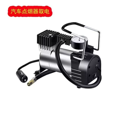 Car inflator metal single cylinder inflator tire filling power 48-72v electric car inflator (Hava nasosu) - 12v-trolley-air-pump-cigarette-lighter-connector-19-cylinder-motor-pump
