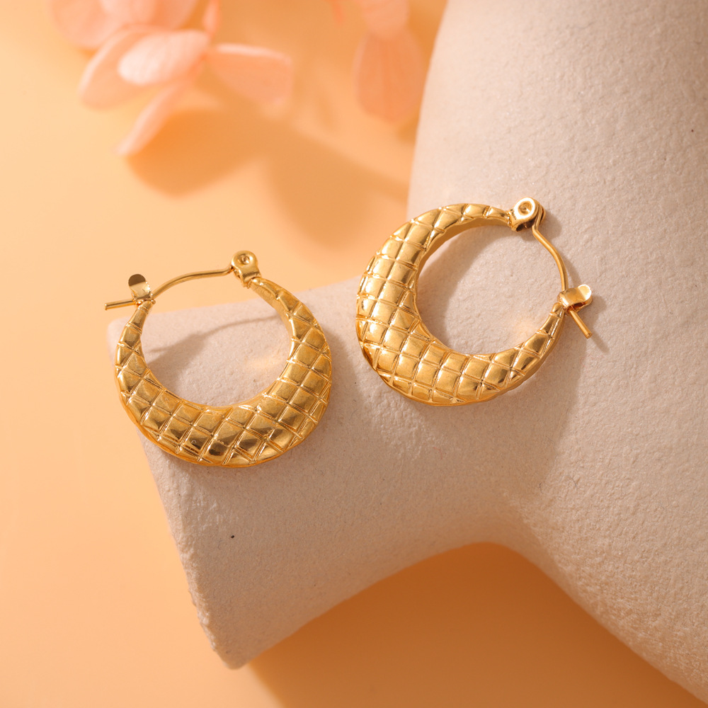 Pendientes de acero inoxidable estilo europeo, minimalista y ligero