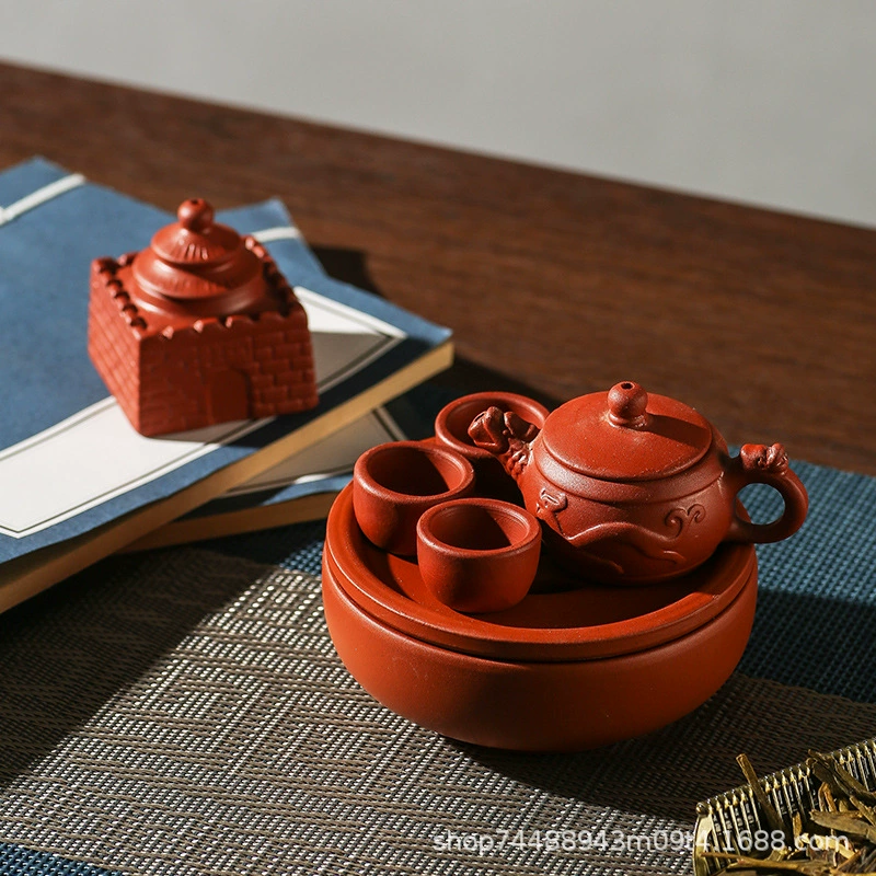 Мини-глиняный чайник, игрушка для чая, украшение для чая, домашнее животное, детский мини-чайный набор, модный популярный чайный напиток, украшение, украшение