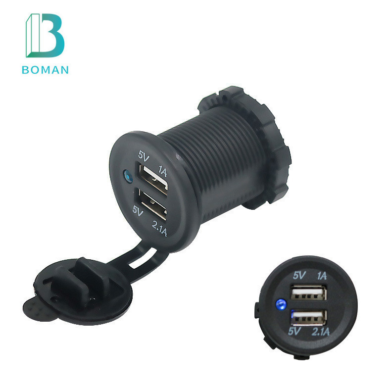 3.1A Dual USB Car 12V Charger Motorcycle Car Phone Socket Car Charger Dual USB Dual USB Fast Charging