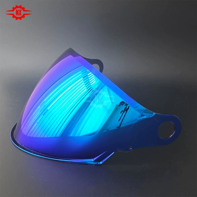 universal electroplated half helmet visor, Dəbilqə (Kaska) aksesuarları - of616-deep-blue