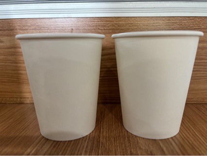 Disposable White Paper Cups 9/7 oz White Paper Cups 250ml 200ml Pure White Tea and Coffee Cups Thickeneded
