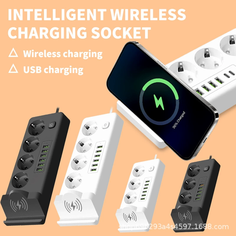 Европейский нормируемый беспроводной кабель зарядки мобильного телефона USB розетка PD многоразъемная кросс-бордерная иностранная торговля