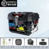 48L-(Alloy Lock) Black Bottom Motorcycle-(Top Model)-Inner Lining + Backrest + Shock Absorbing Base + Accessories