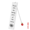 SQD019 Bookmark double -sided drawing silver