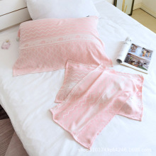 竹纤维冰丝成人儿童枕巾波浪纹小萌鱼海洋之星吸汗透气夏凉卡通