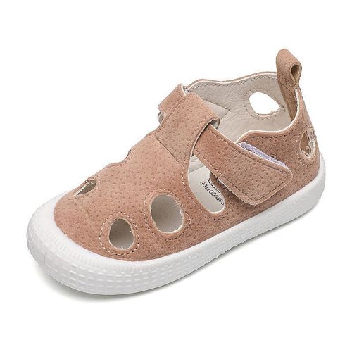 2024 Magic Stick Baby Sandals for Boys and Girls, Soft Sole, Rounded Head, Hole-toe, Hollow Breathable Leather Sandals