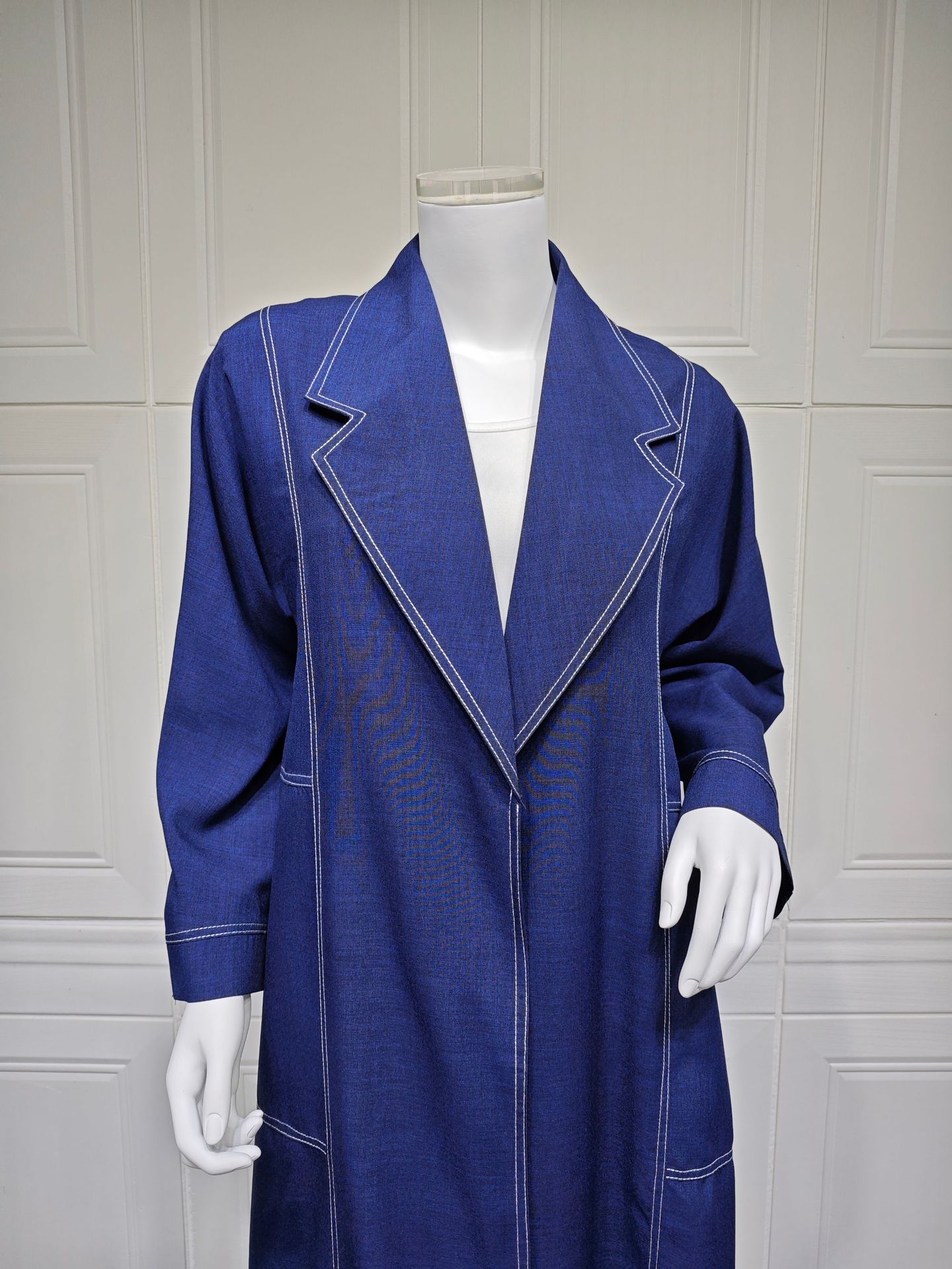 MQ123 2024 New Muslim Fashion Dress Abaya Cardigan Denim Robe Middle East Dubai_ecoleips.com