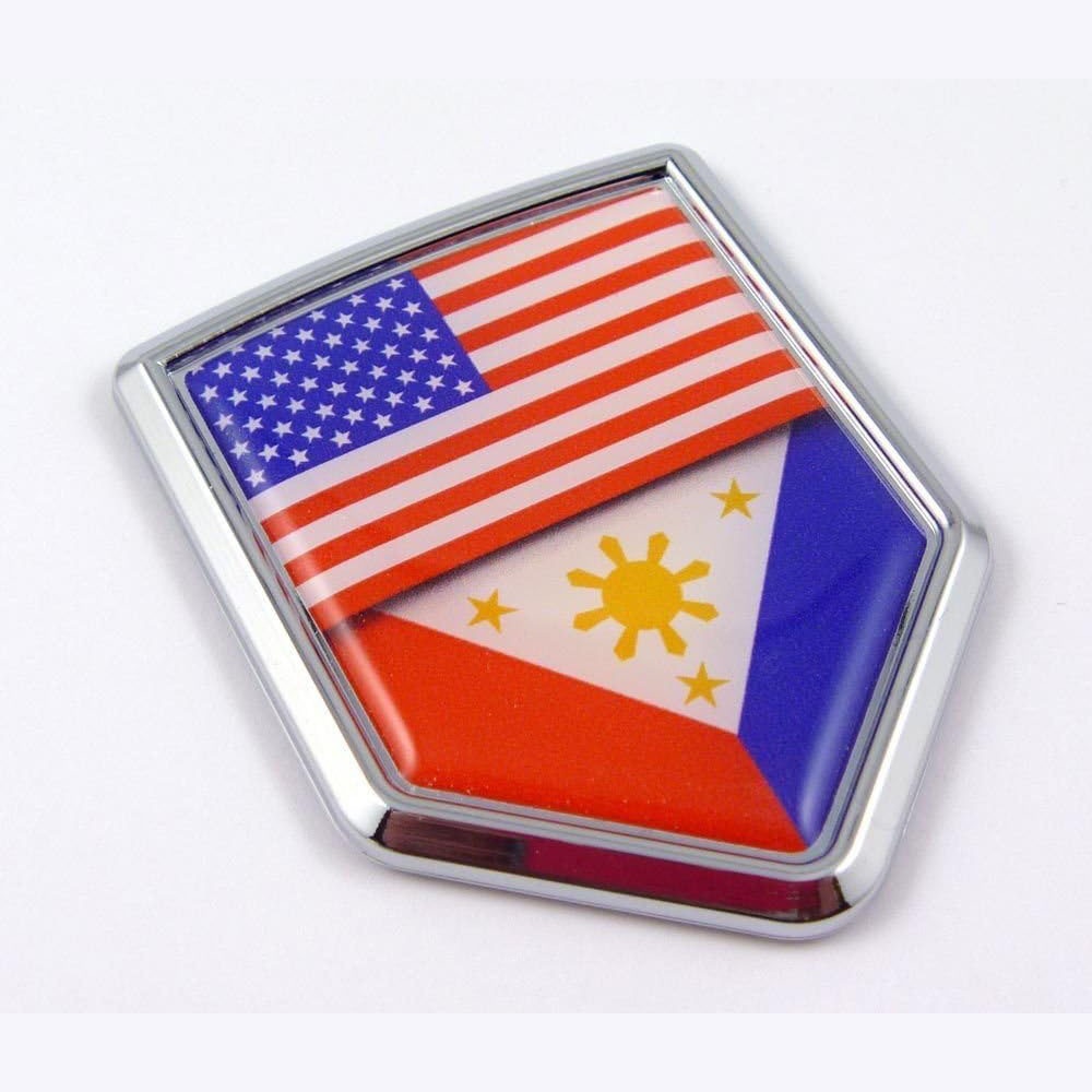 Amazon bandera nacional logotipo de automóvil de metal 3D estereoscópico bandera nacional auto etiqueta pegatinas mini etiqueta transfronteriza