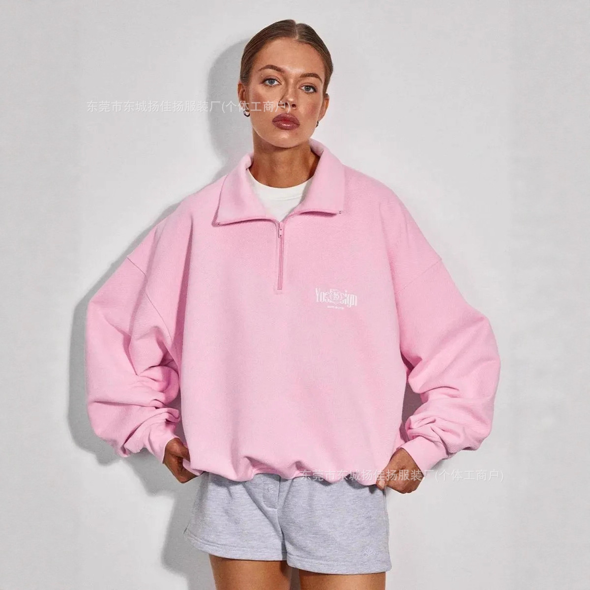Lazy Style Fashionable Stylish Casual Western Style Simple Letter Literary Print Autumn and Winter 2025 American Warm Sweatshirt
