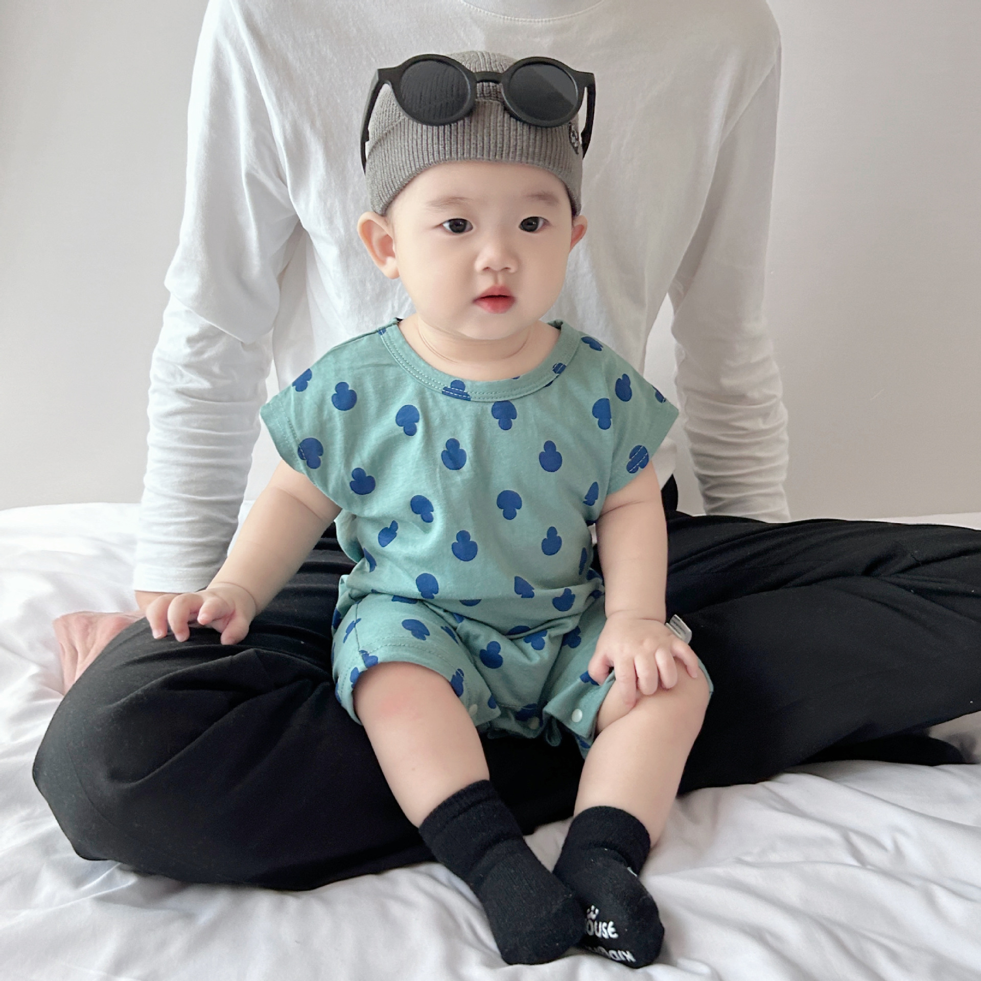 Children's summer cartoon thin bodysuit for new born