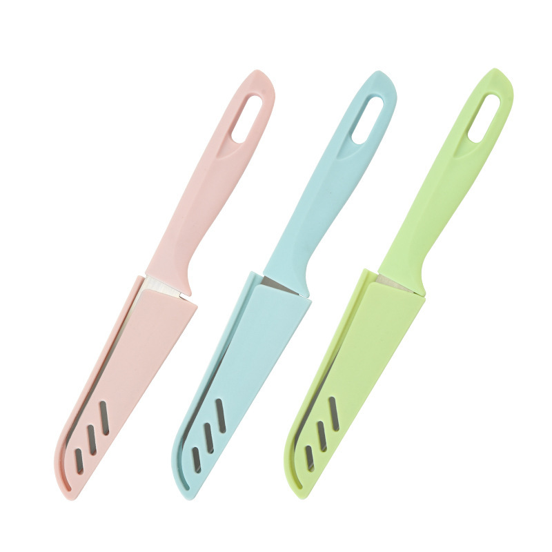 Inventario de nuevo cuchillo de acero inoxidable de fruta de color cuchillo de muebles de cocina práctico cuchillo de fruta de acero inoxidable