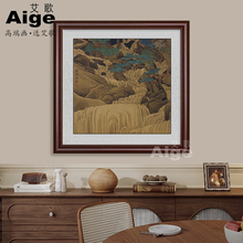 任熊十万图册清代山水画仿古挂画宣纸国画斗方字画书房茶室装饰画