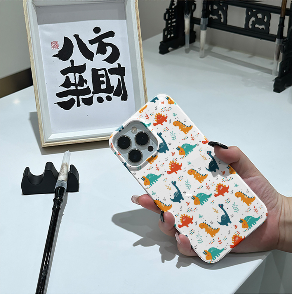 Dinosauro a schermo intero adatto per custodia con pellicola per telefono iPhone 13 Pro 15, creatività Apple 14 promax_voghion.com