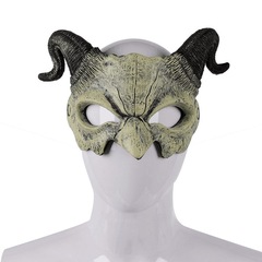 Halloween Carnival Party PU Foam Half Face Ram Demon Mask Cosplay Dance Party Performance Prop