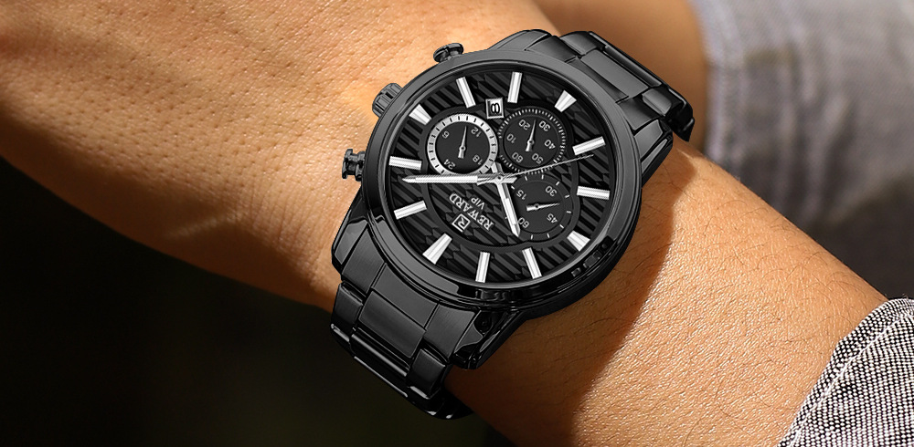 Nouvelle montre récompense nouvelle montre de sport multifonctionnelle bracelet de montre en acier inoxydable pour hommes montre étanche horloge lumineuse 24 heures_voghion.com