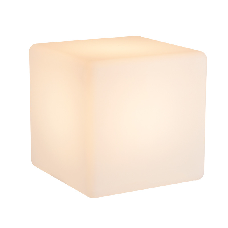 LED lámpara cuadrada luminosa cubo luminoso al aire libre muebles creativos silla de bar colorido taburete cuadrado de carga