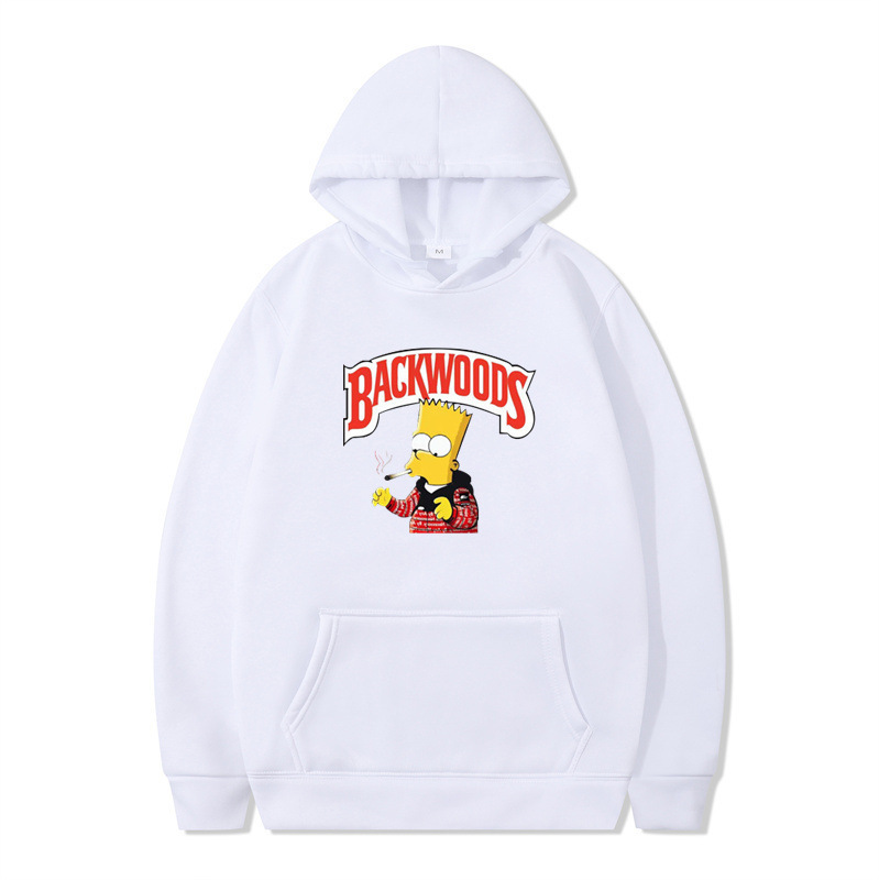 Foreign Trade Autumn and Winter Men's and Women's Fleece Sweatshirt Hoodie Casual Suit Backwoods Printed Sportswear