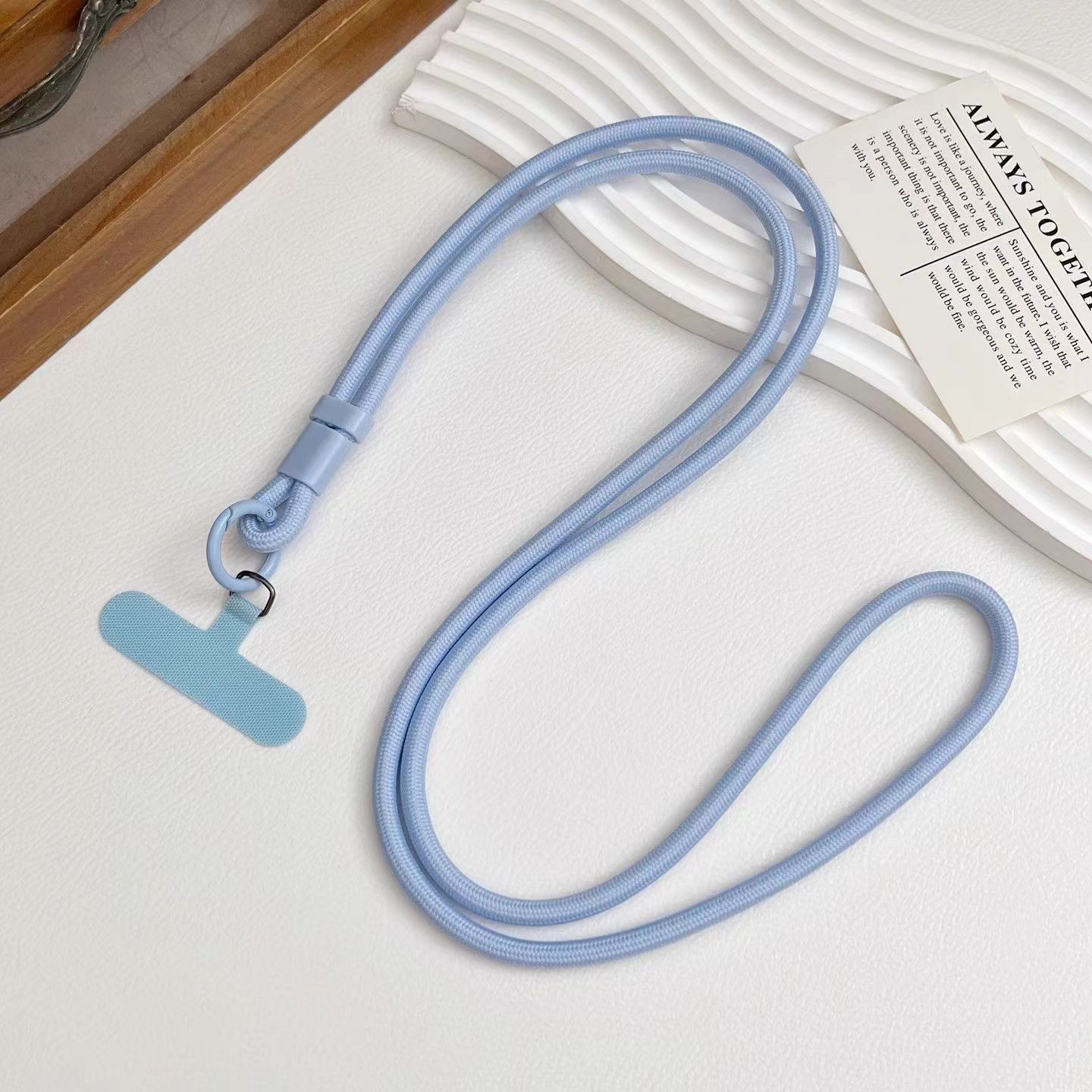 Cerradura ajustable, color sólido, cordón para teléfono móvil, mensajero, cuello colgante, cuerda de nailon de doble uso, tejido fuerte, duradero, anti-pérdida y anti-caída