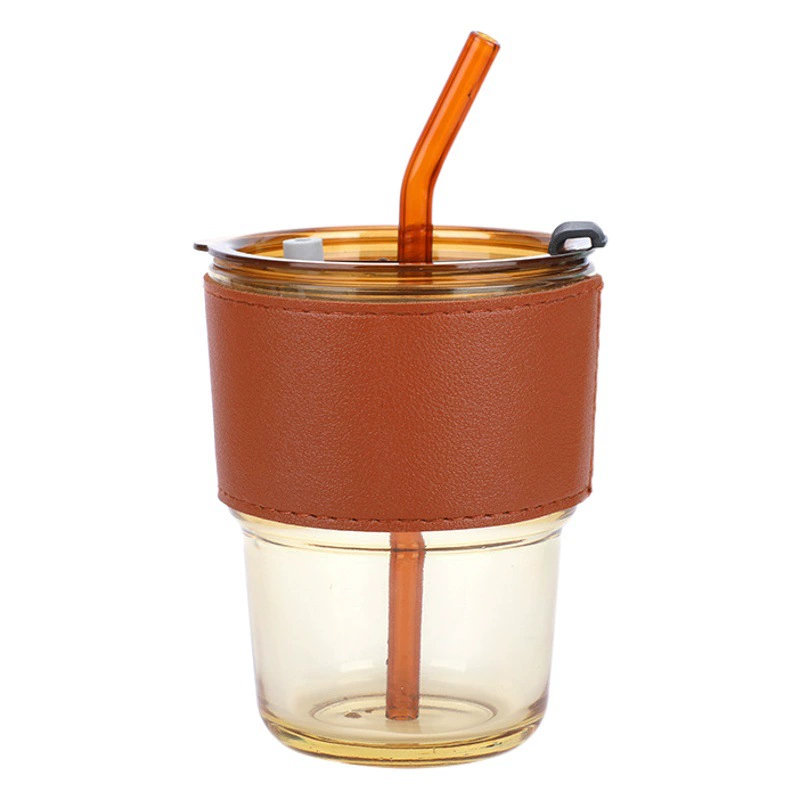 Slub Cup Креативная чашка для воды Бытовая стеклянная чашка Офисная Изолированная соломенная чашка в стиле ins Кофейная чашка большой емкости