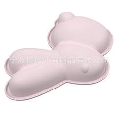 Cartoon rainbow silicone cake mold layered no-cut chiffon baking tool 6-inch rabbit baking pan pizza tray
