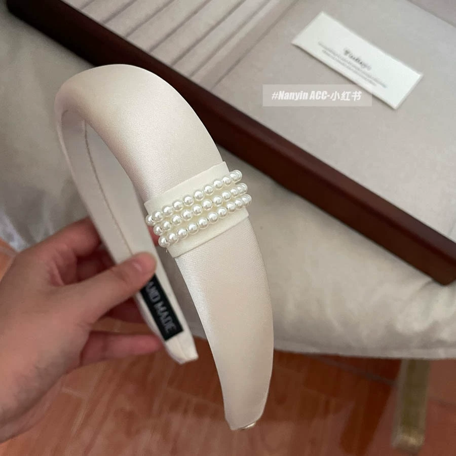 Ободок (стиль Chanel) — черная лента и широкий палитра цветов, элегантный корейский дизайн