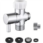 跨境热卖铜分水器 快开三通 花洒配件 淋浴转换阀一进二出分水角