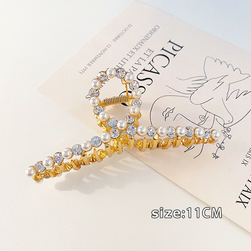 Tocado con clip cuadrado de Maillard, elegante coreano francés, retro, clip de tiburón, red, temperamento rojo, pinza para el cabello, accesorios para el cabello