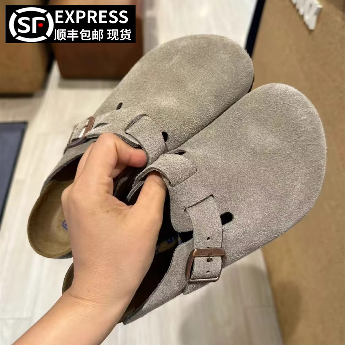 First Layer Cowhide ~ Birkenstock Shoes Women's Slippers Autum New Cork Fishing Thick-Soled Birkenstock Toe Sandals Men's Trendy Slippers