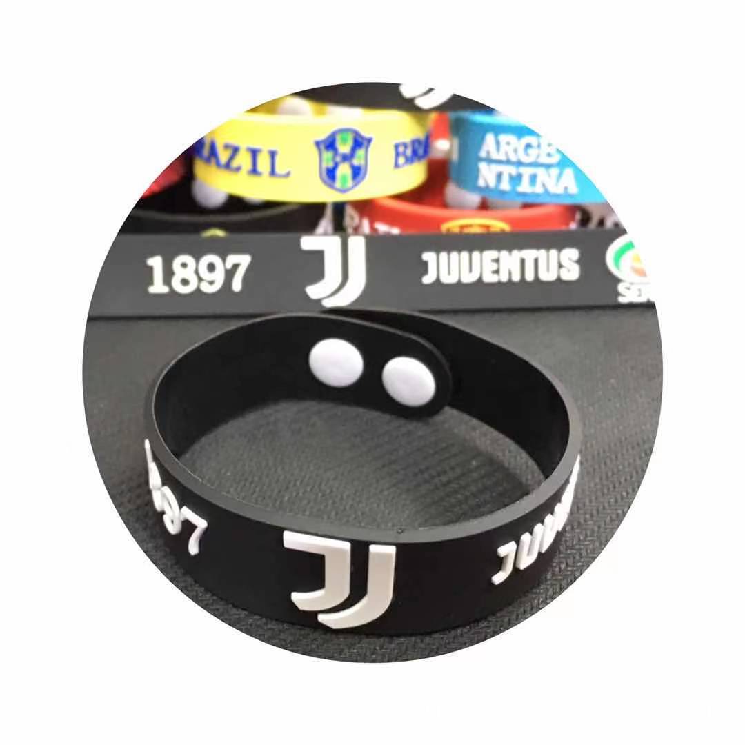 Pulseras de PVC con el Emblema de la Copa Mundial de Francia, España, Portugal, Bélgica y Países Bajos, Pulseras de Goma Suave para Aficionados