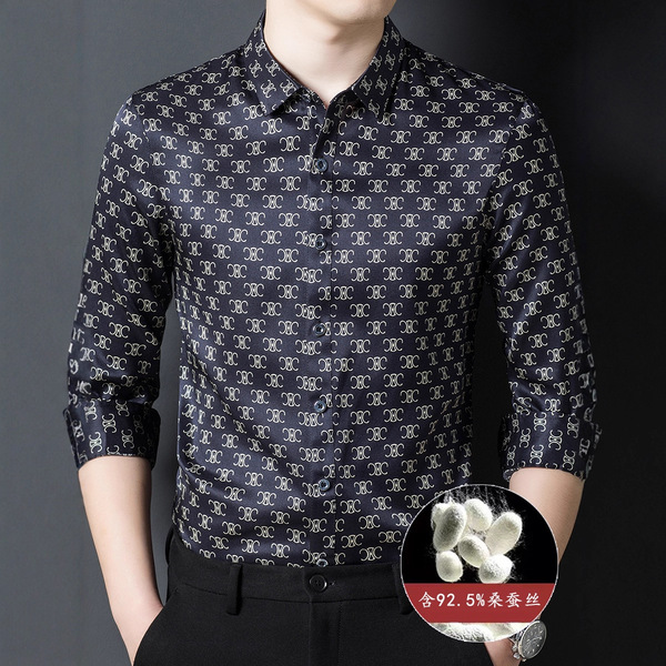Silk autumn shirt for leisure