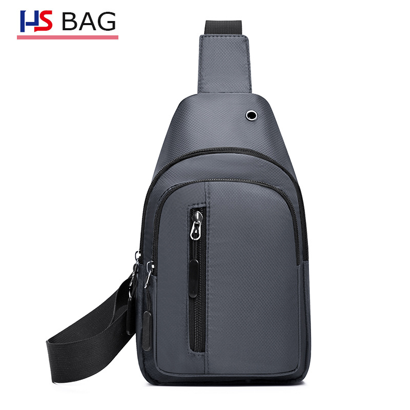 New Oxford Waterproof Chest Bag Unisex Outdoor Leisure Sports Crossbody Bag Clean Version Multi-Layer Minimalist Light Chest Bag