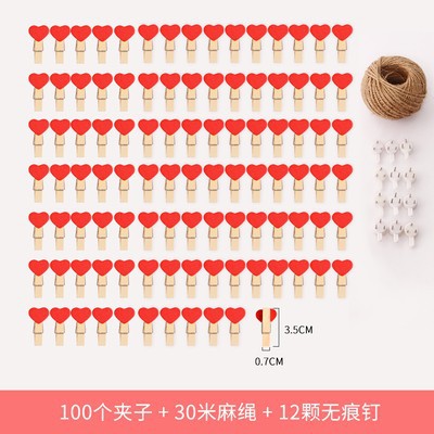 100 piezas de cáñamo gratis cuerda traceless clavo pequeño clip de madera clip de Fotos decoración de la pared de madera cruda color de dibujos animados animal envío gratis