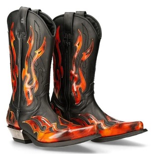 Manufacturers cross-border foreign trade new European and American men's Martin boots fashion pointed thick heel Knight boots large size men's shoes
