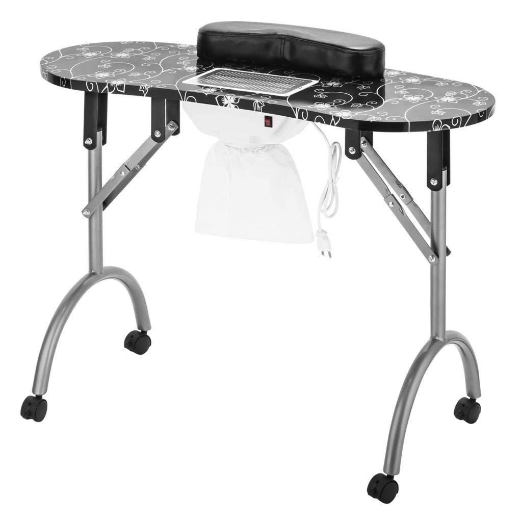 Mesa de manicuras portátil transfronteriza plegable lámpara de mesa de manicuras mesa de belleza con aspiradora mesa de manicuras fabricantes al por mayor