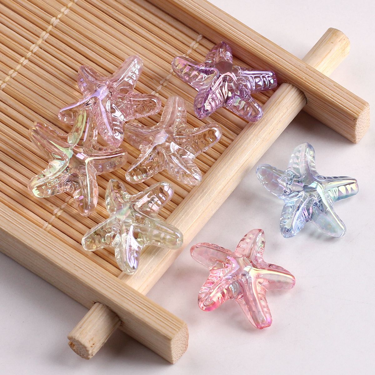1g Weight Beads Jewelry Making Type DIY Ornament Accessories Classification 1 Piece Quantity Acrylic Material Starfish Pattern All Seasons Season Polished Finish Plating Design Cute, Simple Style Style 1 Piece Acrylic Starfish Polished Beads DIY Ornament Accessories 2
