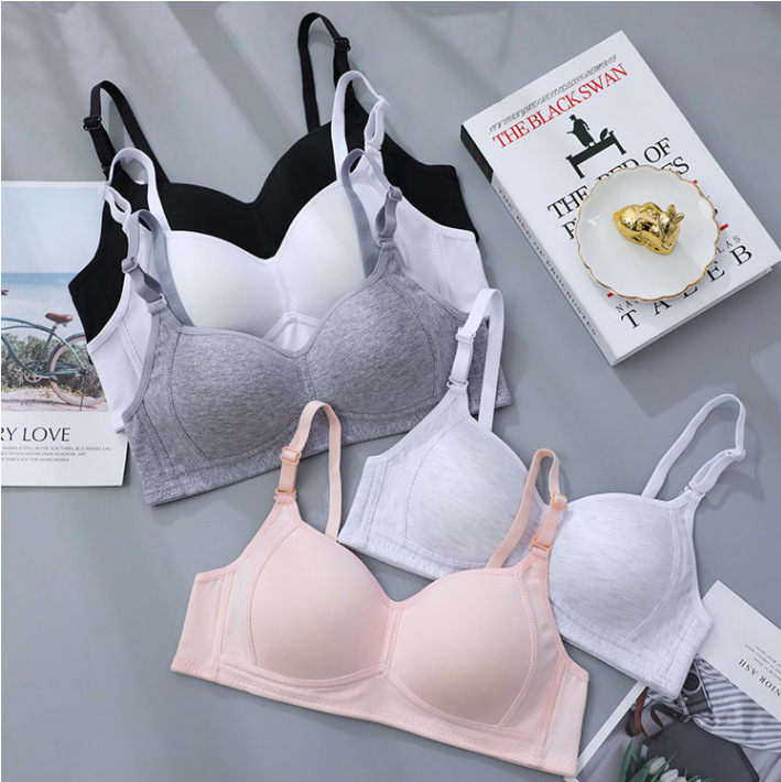 Ropa interior de niña sin anillo de acero sujetador fino de otoño ropa interior sujetador de reunión cómodo