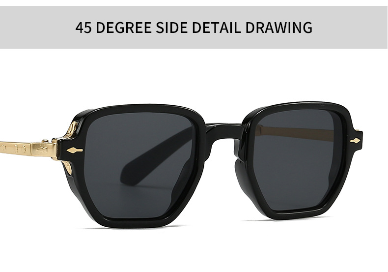 PC, UV400 Protection Lens Material Square Glasses Style Casual Geometric PC UV400 Protection Square Full Frame Women's Sunglasses