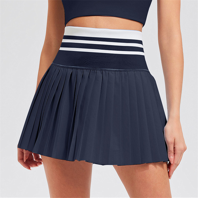 Trajes deportivos de tenis con solapa, mangas largas, falda corta, ejercicio, yoga, golf, tenis de dos piezas.