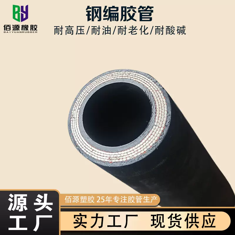 钢丝编织管大口径高压胶管高压注浆管高温橡胶管高压管压力胶管