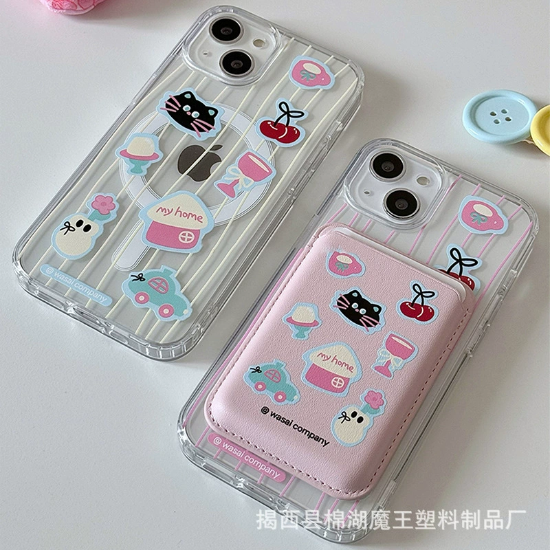 Яблоко, совместимый держатель карты, акриловый чехол для телефона, iPhone 13