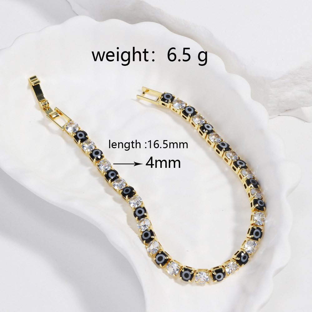 10g Weight Bracelets Classification Copper Chain Material 1 Piece Quantity Holiday, Tea Party Occasion Copper Material Devil's Eye Pattern All Seasons Season Women's Gender Retro, Classic Style Style Wholesale Jewelry Retro Classic Style Devil's Eye Copper Bracelets 无