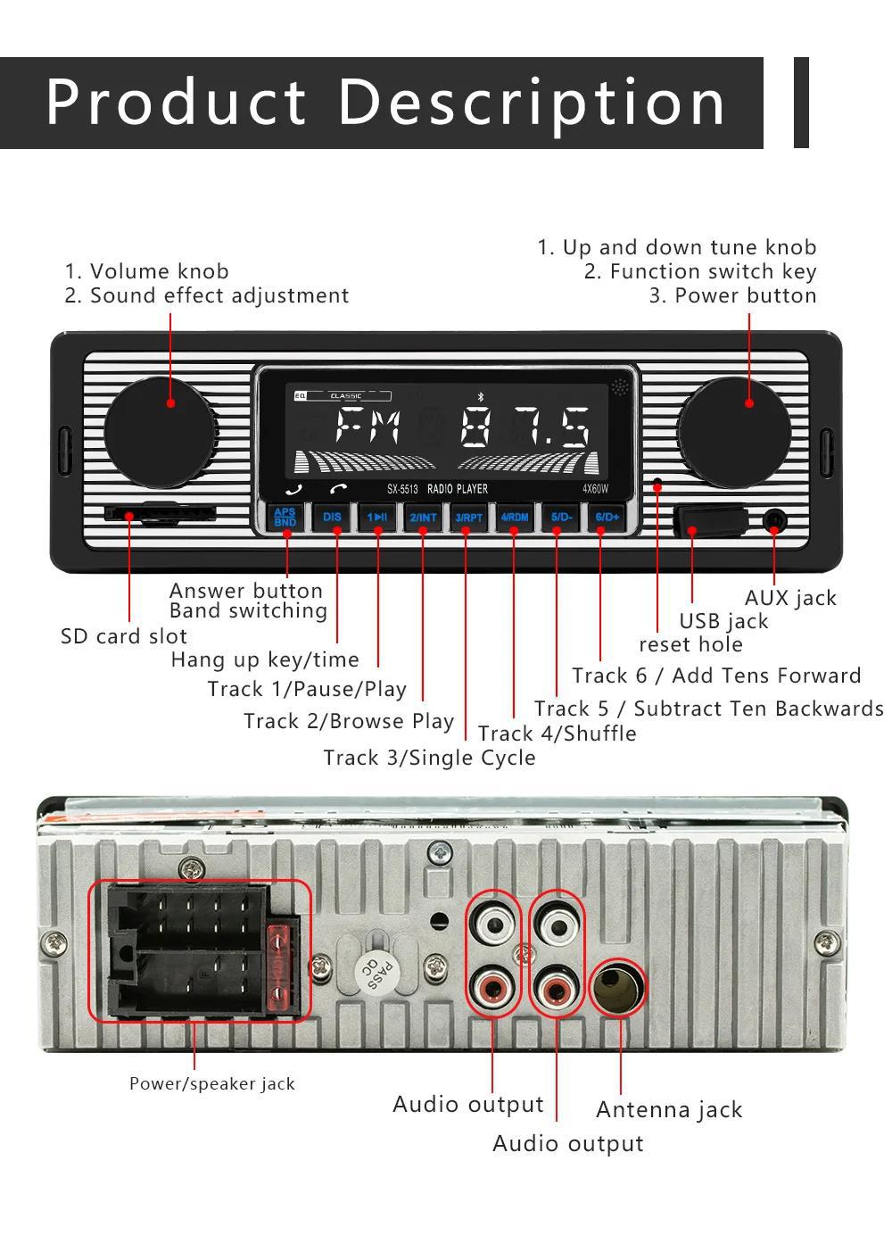 12V Car Navigation and Car Finder Bluetooth Call Player Car Mp3 USB Card Multi-Function Fm Radio